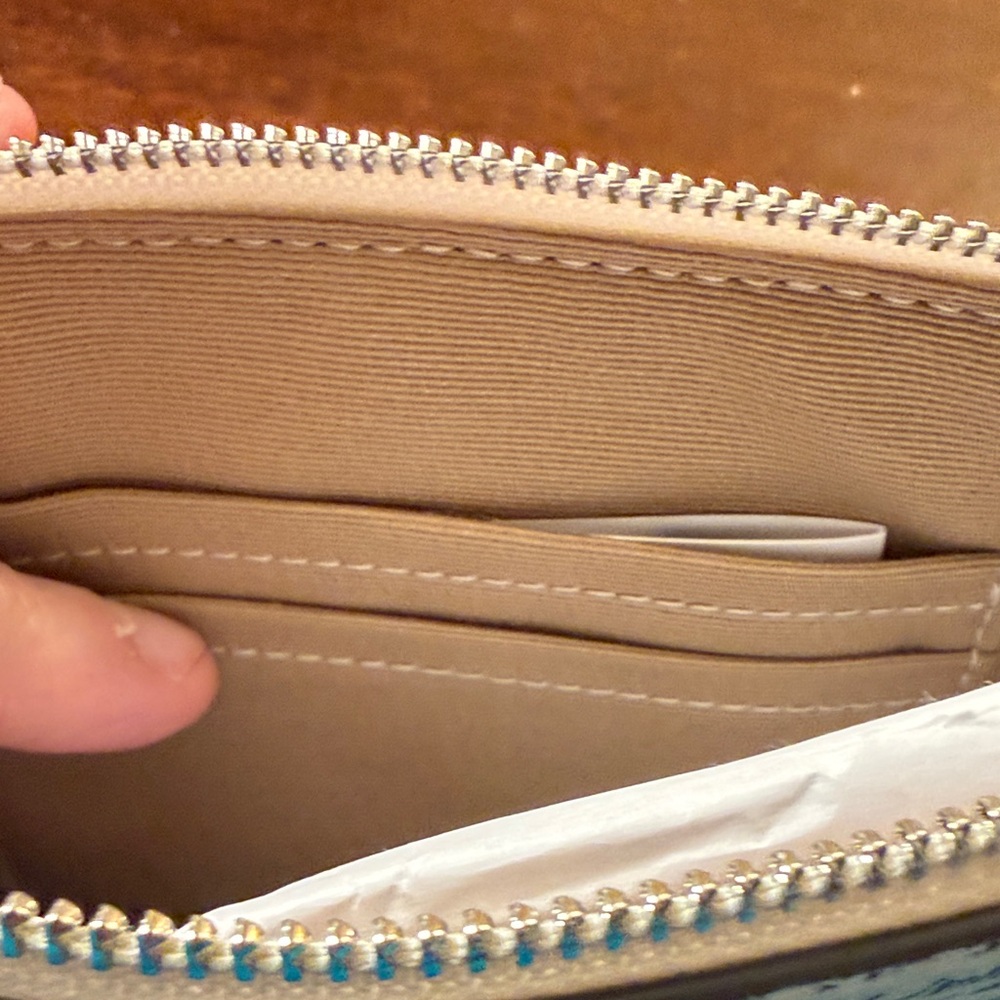 Coach Newspaper Print Leather Wristlet Large Gen Z  Millennials Commuters - Picture 5 of 6